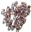 50 6mm Faceted Rainbow Amethyst Gold Lustre Firepolish Beads